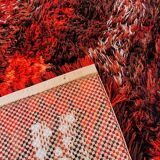 Swedish handmade wool - rya rug. estimated 1960s.