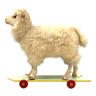 Folk art sheep rolling toy, first half of 20th century