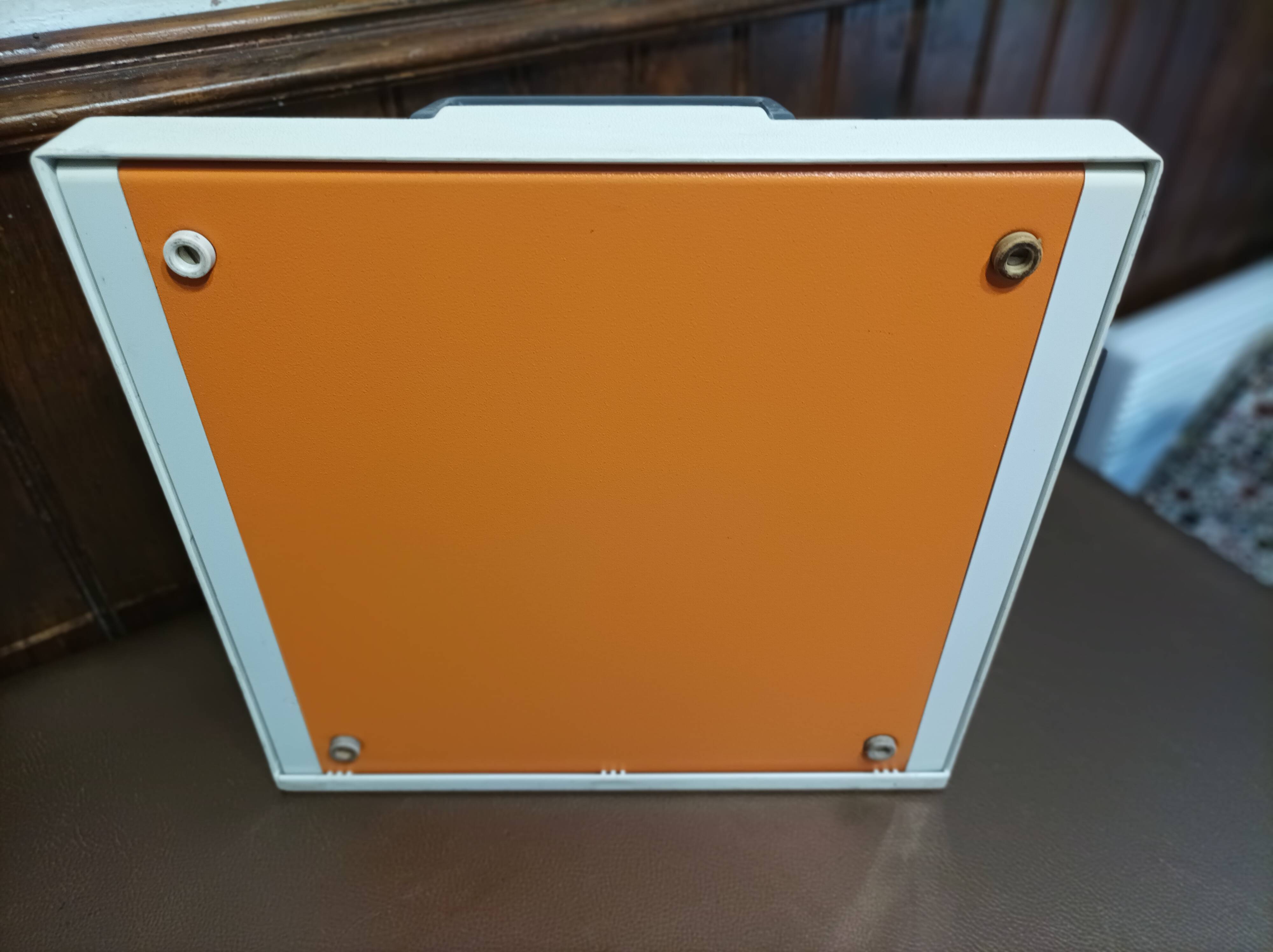 Olympia traveler de luxe orange typewriter serviced and new ribbon