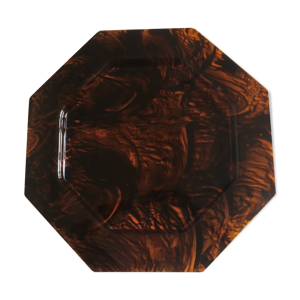 Plateau XL en lucite écaille 1970