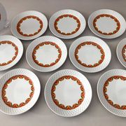 11 dessert plates in porcelain Space Age Schirnding Bavaria