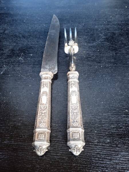 Silver cutting service Minerva Louis XVI hallmark