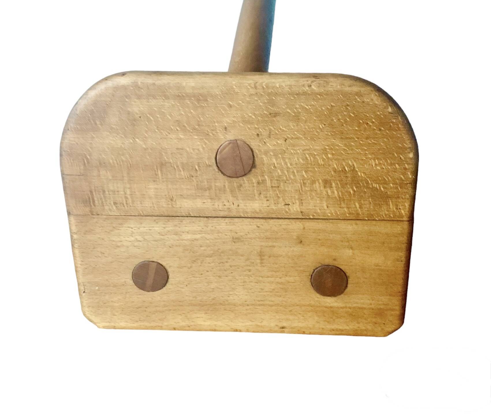 Antique wooden tripod farm stool