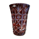 Red crystal vase