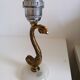Onyx fish lamp foot and golden metal
