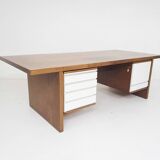 Large wenge desk, attributed to 't Spectrum, The Netherlands 1950's