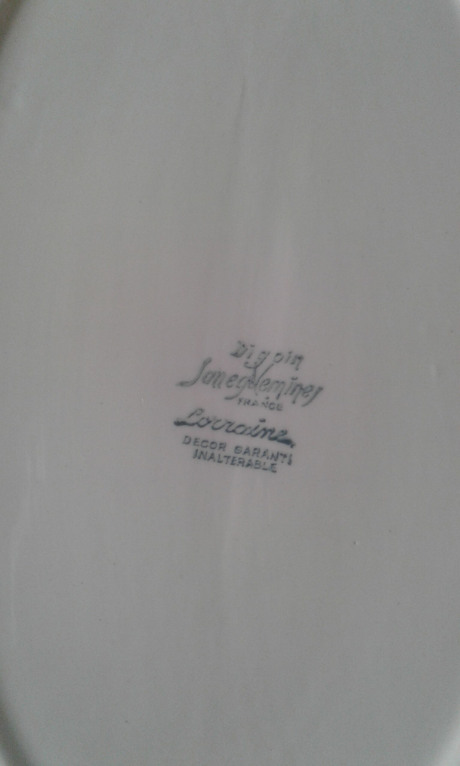 Oval dish very beautiful pattern Digoin Sarreguemines Lorraine