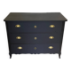 Commode classique noir mat et laiton