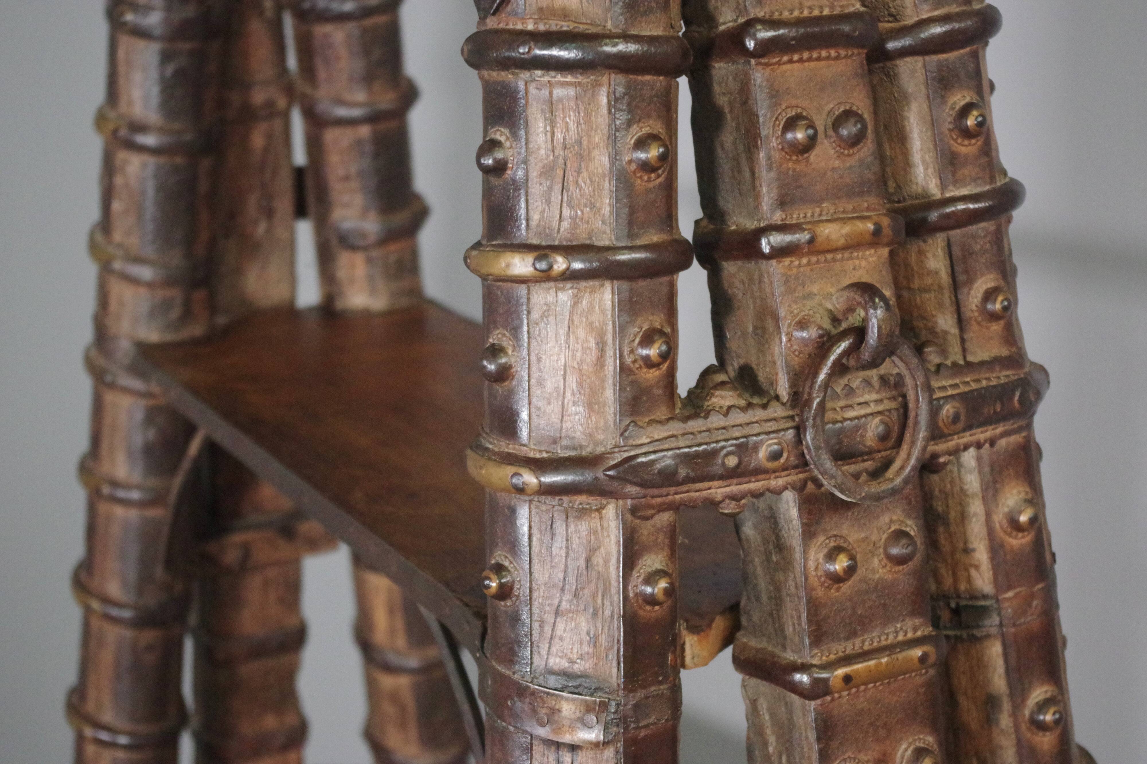 Ancient Indian library made of teak wood
