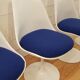 Chaises Tulip blanche par Eero Saarinen pour Knoll 1960