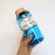 Fine pharmacy bottle XIxth, rare, blue glass and porcelain label, antique, vintage