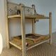 Perforated metal bedside table, 1950s-60s