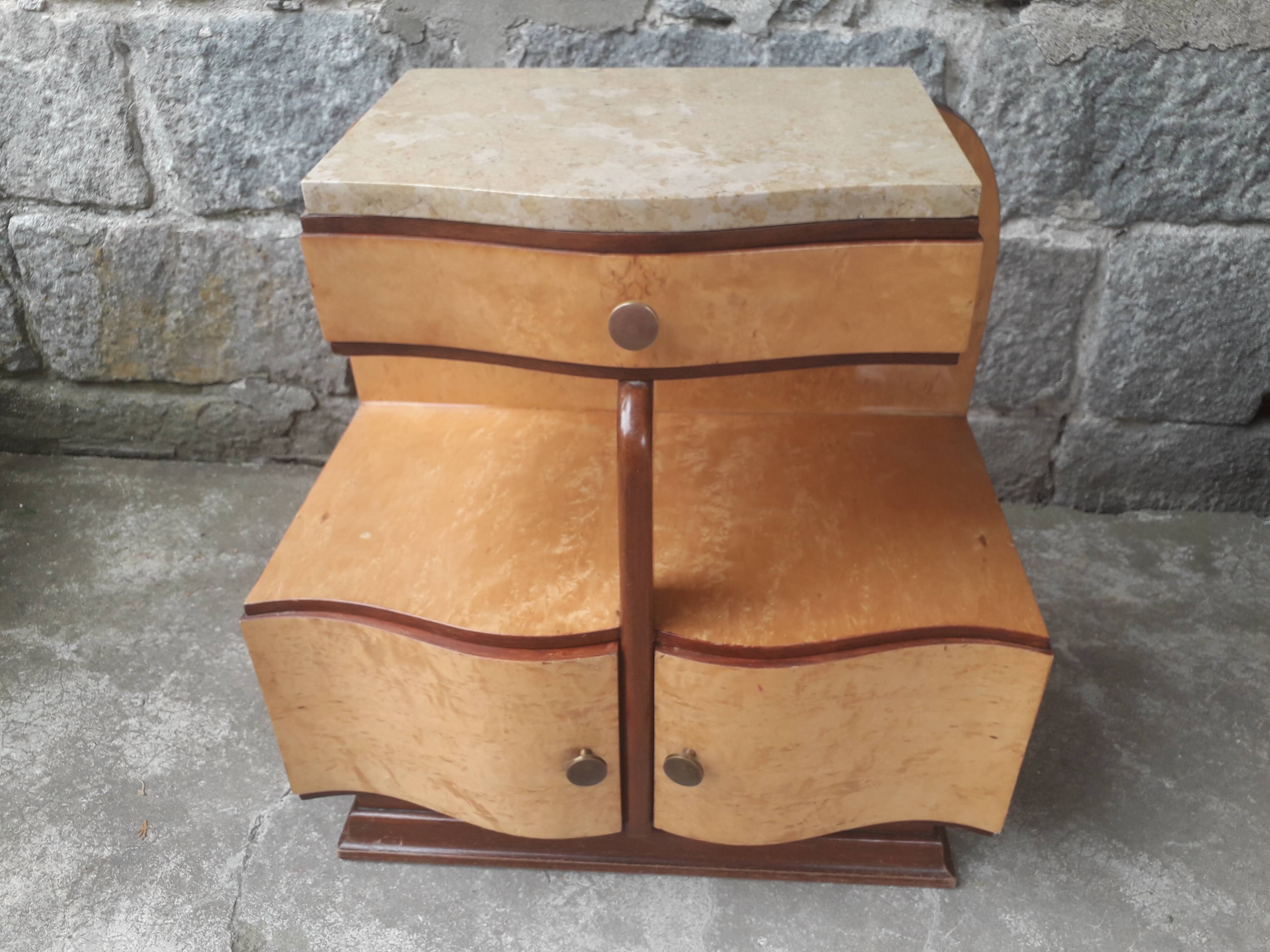 Pair of art deco bedsides