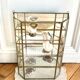 Wall showcase XXL brass glass and mirror 1960