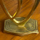 Chandelier, brutalist menorah, Wainberg, in brass.