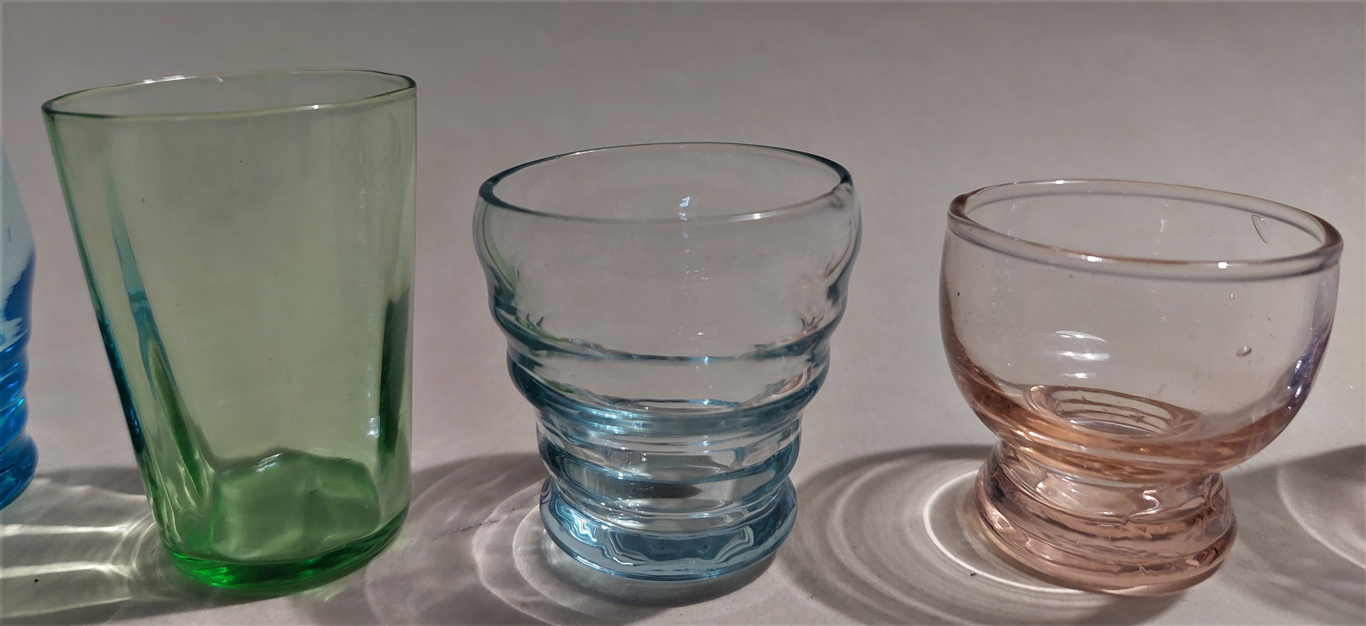 Vintage shooter shot glasses series of six assorted colors