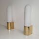 2 Limburg Glashütte Brass Wall Lamps Model 3339, MCM Mid-Century-Modern 70s