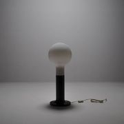 Space age floor lamp in glass & metal by Temde Leuchten