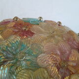 Glass ceiling in glass flowers. Murano 60/70 Barovier & Toso