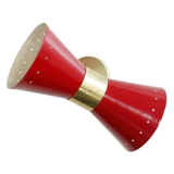 Red diabolo wall lamp