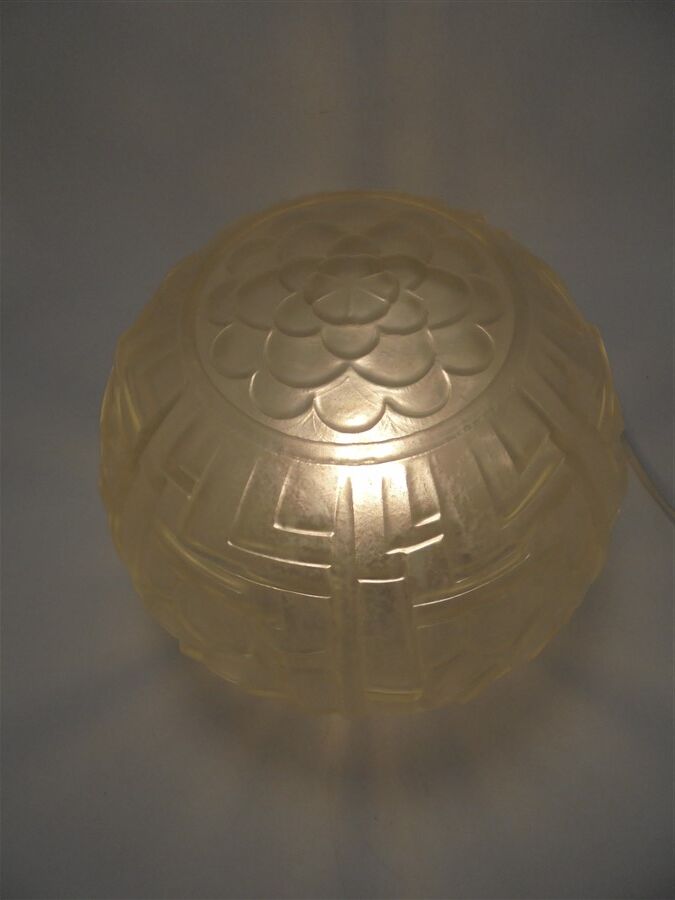Art Deco globe ceiling lamp