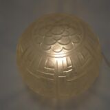 Art Deco globe ceiling lamp