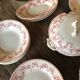 Set of 4 hollow plates red iron earth, Boulenger Choisy the King