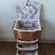 Petite commode en rotin vintage années 60