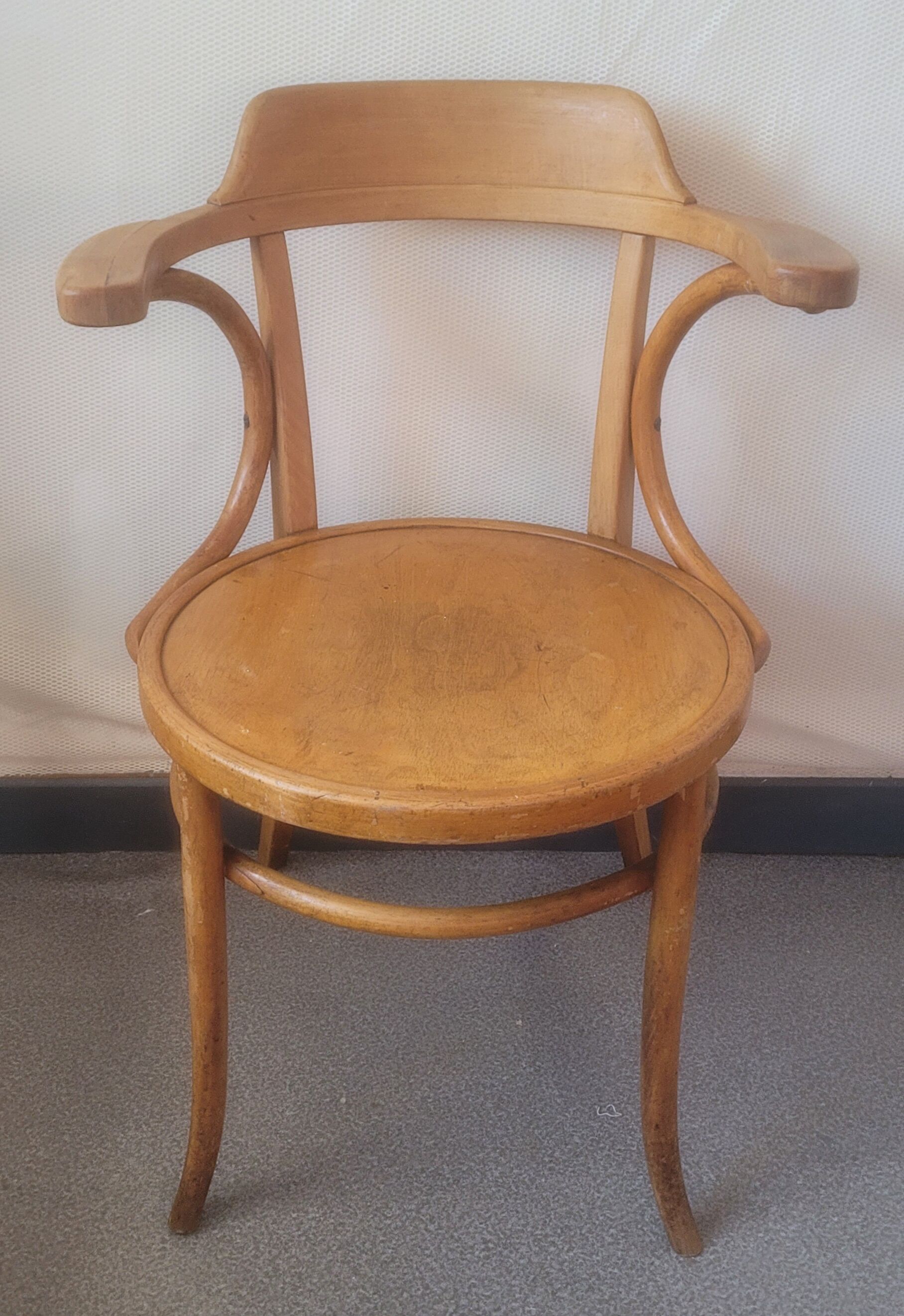 Wooden office bistro armchair