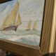 Mirror trumeau sailboat oil painting on wood