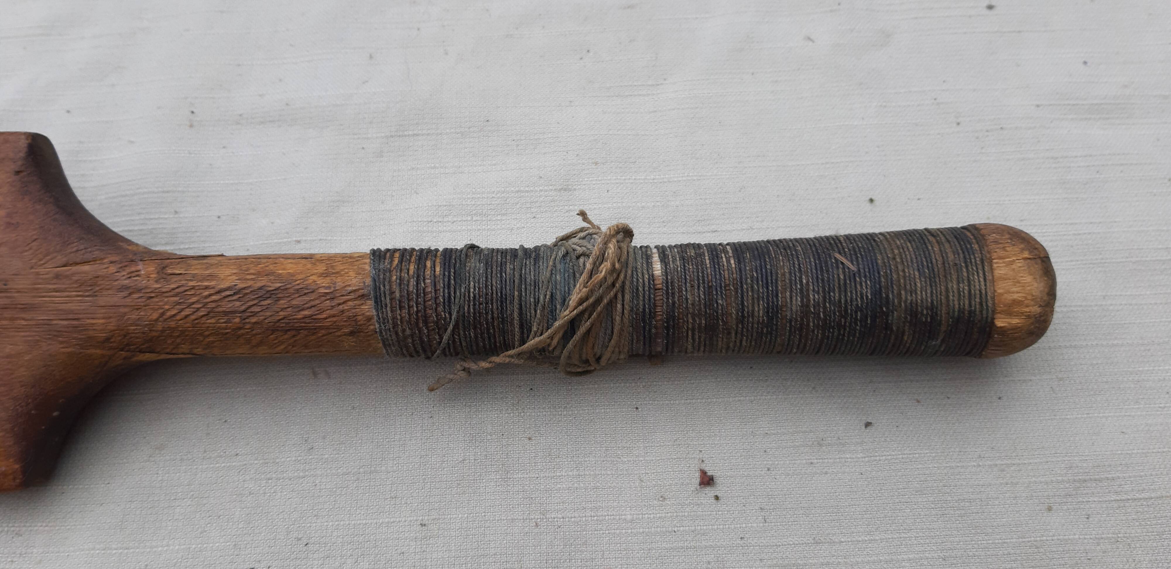 Ancient cricket bat in wood