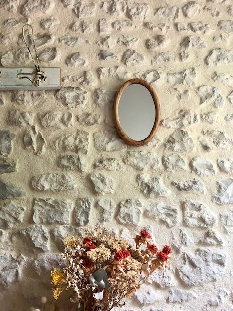 Antique wooden mirror