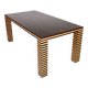 Memphis style dining table, wood, Italy