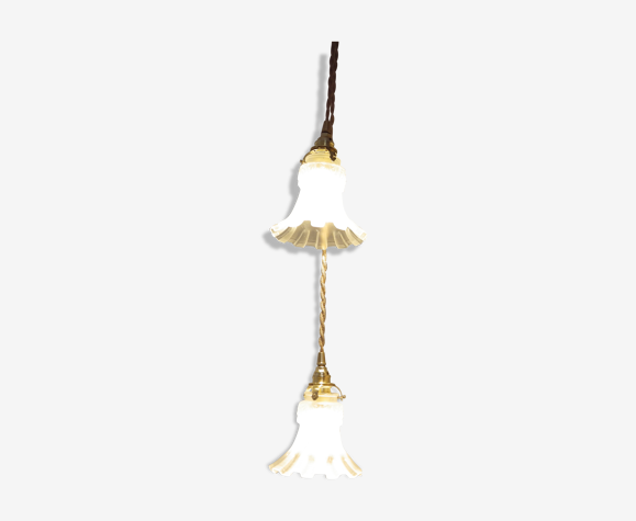 Paire de baladeuses tulipes plissées