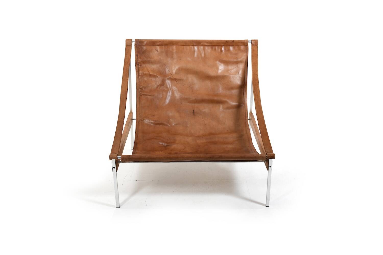 Grand Leather Lounge Chair 'Bequem' by Stig Poulsson c.1970