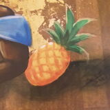 Peinture à l'huile sur bois exotique