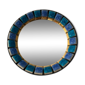Vintage ceramic witch eye mirror