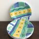 4 vintage 80s/90s hand-painted dessert plates