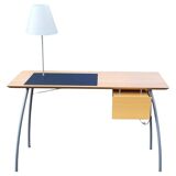 Jean Nouvel Edition Ligne Roset desk with its original lamp created for Relais Châteaux 1980