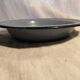 Hollow plate Metal plate enamelled Old vintage blue