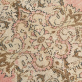 5x10 pink and beige classic turkish rug, 291x163cm