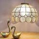Vintage XXML lampshade pendant lamp in mother-of-pearl and brass