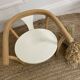 Fauteuil enfant type Baumann bois & blanc