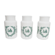Lot de 3 pots d'apothicaire en opaline