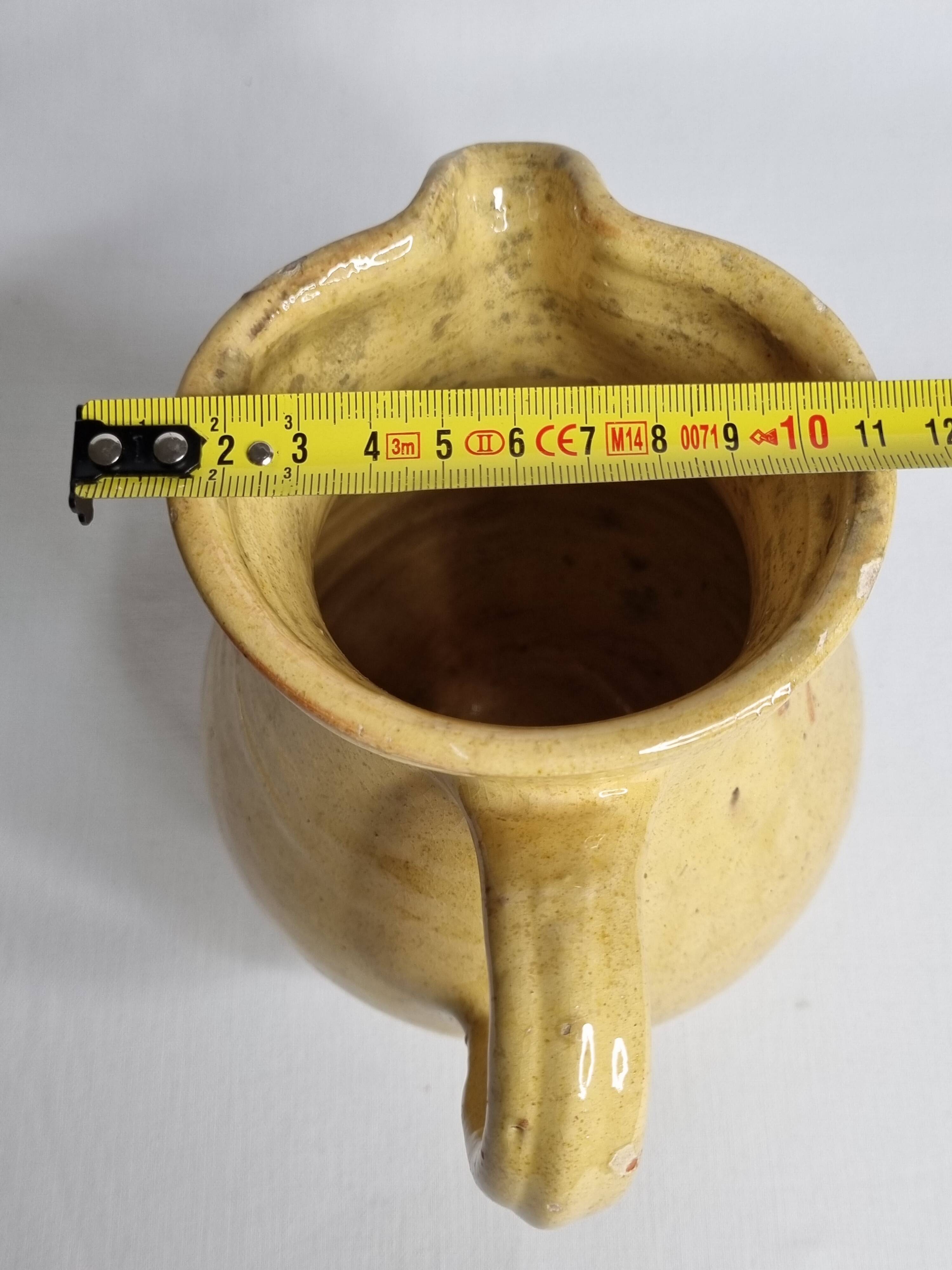 Saint-Jorioz Pitcher (Savoie), Annecy Pottery, Bird Decor, 19 cm