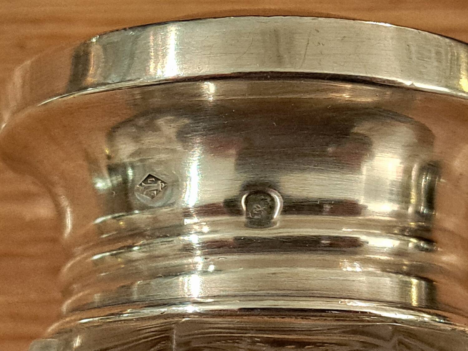 Art Deco silver and crystal shaker