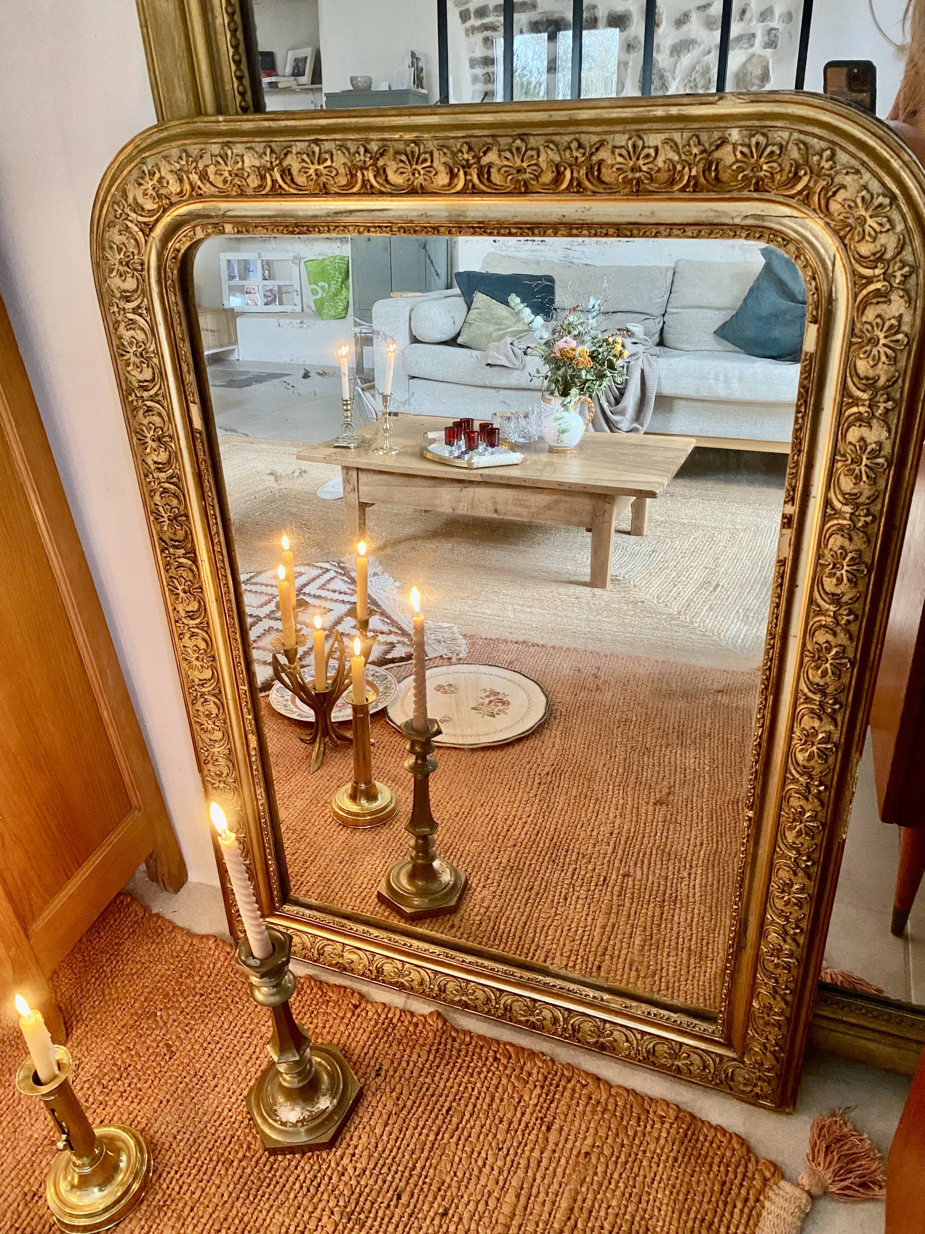 Gilded Louis Philippe mirror