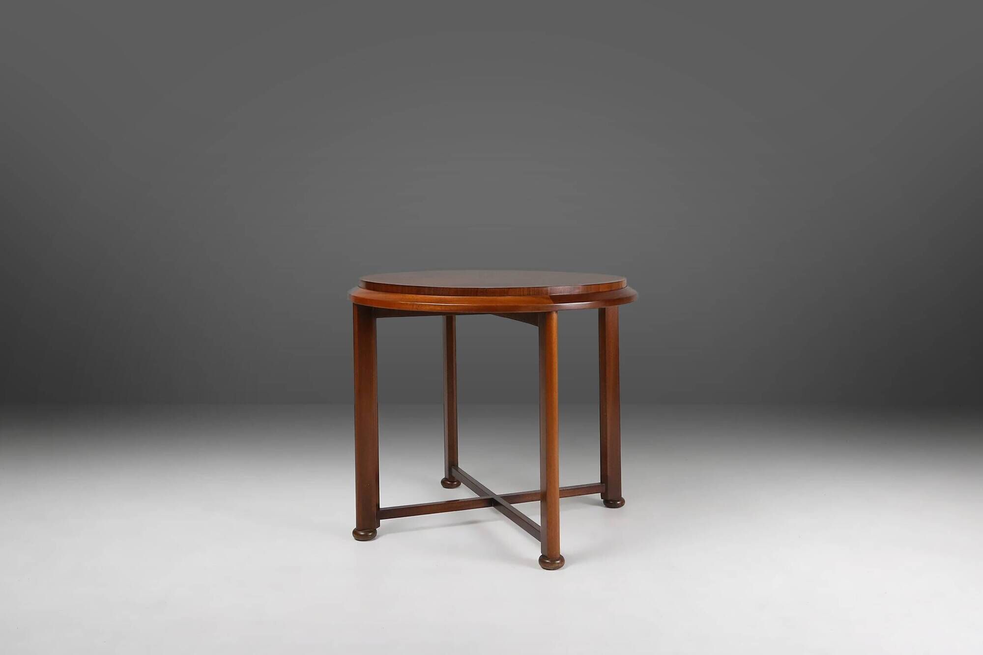 Luxurious Art Deco coffee table in root wood veneer, France, 1930s