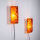 Vitrika Nybro amber coloured wall lamps