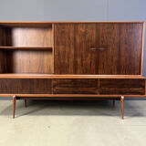 Oswald Vermaercke Paola rosewood highboard for V-Form Belgium 1959
